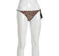 letarte brown leopard print tassel detail brazilian bikini bottoms