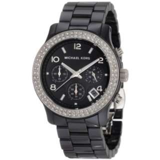 Michael Kors Womens MK5190 Black Ceramic Runway Glitz Watch 