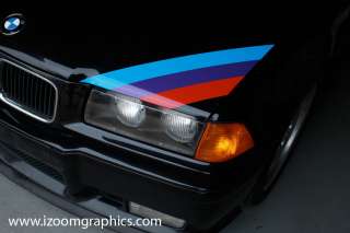 BMW M3 Motorsport Three Color Stripe Decal E30 E36 E46  
