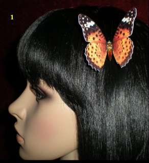 ROCKABILLY PinUp MOVING BUTTERFLY Hair Clip YOU CHOOSE  