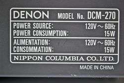 Denon Stereo Compact Disc Multi CD Player Changer DCM 270  