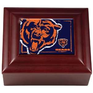  BSS   Chicago Bears NFL Wood Keepsake Box 