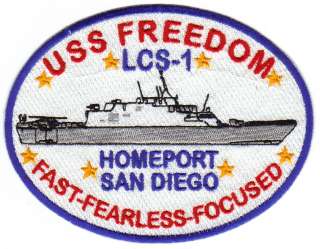 US NAVY SHIP PATCH, USS FREEDOM, LCS 1 Y  