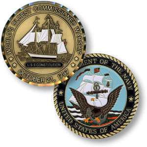 USS CONSTITUTION OLDEST Navy Ship Medallion / Medal S  