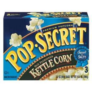 Pop Secret Old Fashioned Kettle Corn 3 pk Premium Popcorn 10.5 oz 