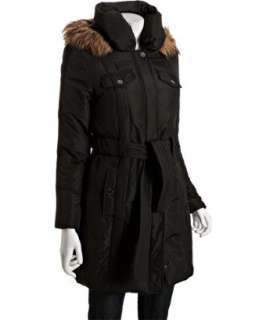 Kenneth Cole Reaction black belted hooded down coat   up to 70 
