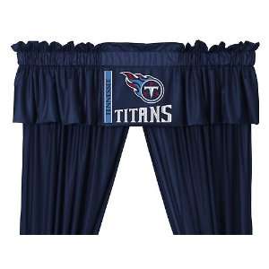   Titans   5pc Jersey Drapes Curtains and Valance Set