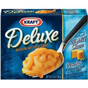 Kraft Deluxe Macaroni & Cheese Dinner, 2% Milk Cheese 1/2 the Fat, 14 