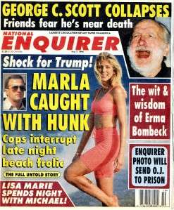 National Equirer NovemberMay 7 1996 George C. Scott   Lisa Marie 