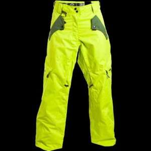 NEW 2011 OAKLEY AMPILER PANT XL Enamel Mint Yellow / Dark Forest ski 