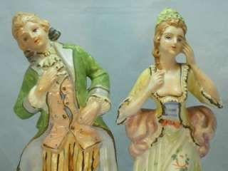 NANAS Vintage LARGE Occupied Japan Victorian Couple Figurines Hand 