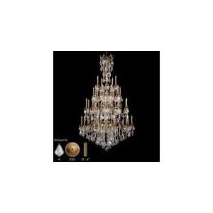   Large Foyer Chandelier in Silver with Clear Strass Teardrop crystal