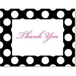  Bouncing White Dots Thank You Cards 