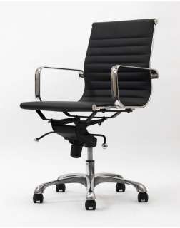 Modern Aluminum Management Office Chairs Eames Era Black, White, Brown 