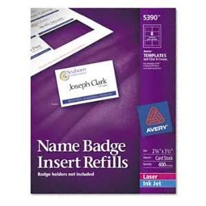  Avery® Additional White Laser Inserts for Badge Holders REFILL 