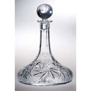  Pinwheel Crystal Captain/Ship Decanter   1 Qt Kitchen 