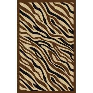   Global Rugs Norah Collection Zebra Soft Rectangle 45 x 61 Area Rug