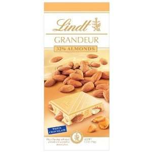 Lindt Grandeur White Chocolate Almond Chocolate Bar, 3.3 Ounce Bars 
