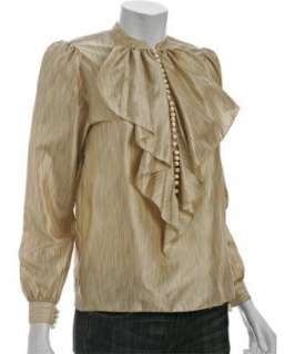 Twenty8Twelve beige silk Lucinda ruffle blouse   