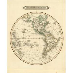    Lizars 1831 Antique Map of the Western Hemisphere