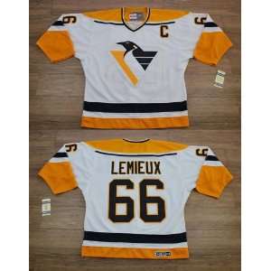  Pittsburgh Penguins #66 Mario Lemieux White Authentic NHL 