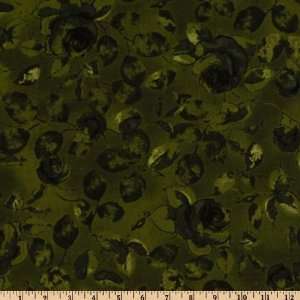   Wide Roses Watercolor Green Fabric By The Yard Arts, Crafts & Sewing