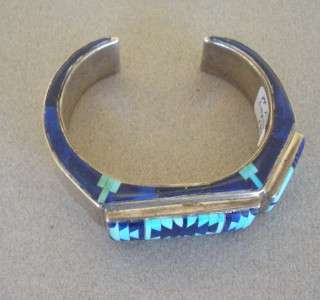 Navajo artist Jackson’s bracelet cuff with inlays of turquoise 