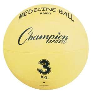Champion Sports Rubber Medicine Ball (3 kg, 6.6 Pounds)  