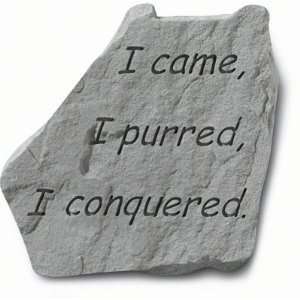   Purred, I Conquered Cat Garden Memorial Stone Patio, Lawn & Garden