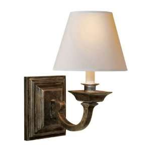 Visual Comfort MS2012HAB NP Hand Rubbed Antique Brass with Natural Pap