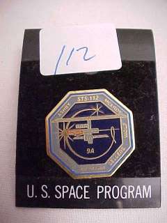 SHUTTLE MISSION PINS NEW ON CARD STS #112  1 INCH GS11018  