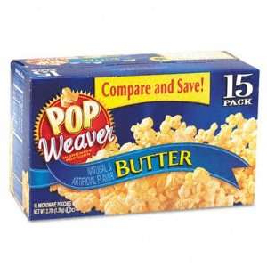  Office Snax Pop Weaver Microwave Popcorn, Butter Flavor 