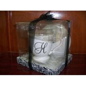   Plate Gift Set with Initial H Great for Gift Microwave and