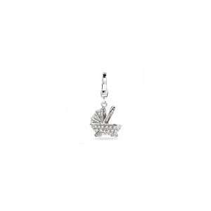 ZALES Diamond Baby Carraige Charm in Sterling Silver 1/5 CT. T.W. ss 