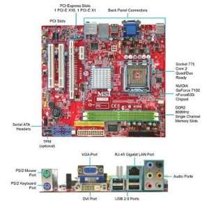   7100 nForce630i SATAII A/V Gb LAN DVI Raid Motherboard Electronics