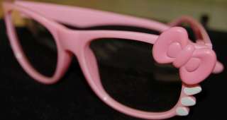   Sunglasses Pink w/Pink Bow & Beard Clear Glasses Nerd Wayfarer  