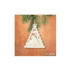  Porcelain Nativity Tree Ornament 