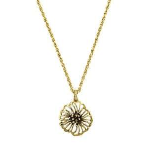  Golden Poppy Flower Pendant Necklace Jewelry
