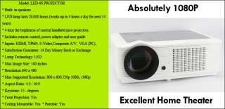 1080P Professional Home Theater Multimedia LCD Projector