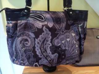   SPOONFUL OF SUGAR PURPLE PAISLEY TOTE NWT LAPTOP COVER INCLUDED  