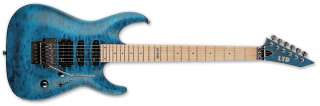   QM ELECTRIC GUITAR SEE THRU BLUE FINISH QUILTED TOP LMH103QMSTB  