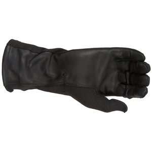 Flight Gloves w/Nomex & Leather Palms, Black, Small 