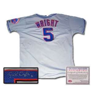  David Wright Autographed Authentic Majestic New York Mets 