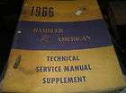 1966 amc rambler american technical shop service manual supplement 