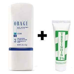  Obagi Nu Derm #3 Clear + Tretinoin (Retin a) Anti aging Cream 