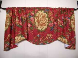 Waverly Saison de Printempts~RED ROOSTER TOILE~VALANCE~Comforting 