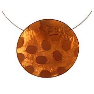  Origin Jewelry Orange Polka Dot Resin Necklace Jewelry