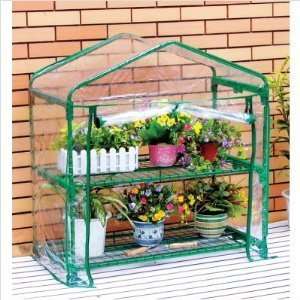  2 Tier Greenhouse with Two Shelves Patio, Lawn & Garden