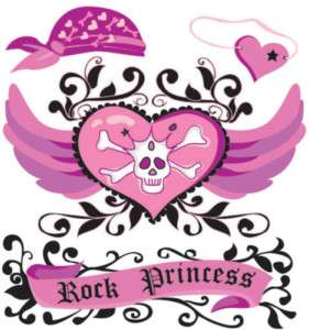 Scrapbook PRINCESS ROCK GIRL Jolee stickers *FREE SHIP  