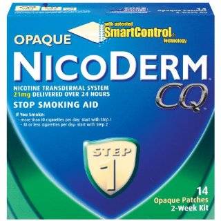 NicoDerm CQ Step 1 Opaque Patch, 21 mg, 2 Week Kit (14 patches)